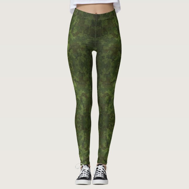 Camouflage Jah Army - Power Yoga Leggings (Framsida)