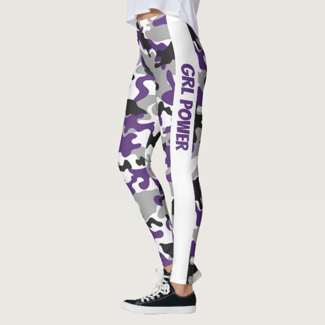 Camouflage Lila GRL Power Leggings (Vänster)
