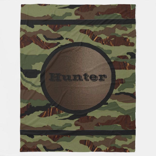 Camouflage Mönster 1 Fleece Blanket-Hunter (Framsidan)