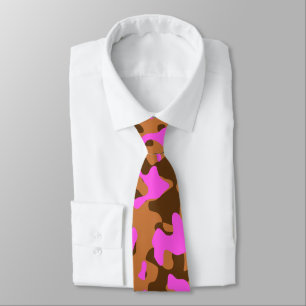 Camouflage Mönster i Tan, Rosa och Brown Slips