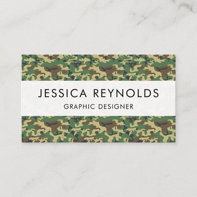 Camouflage Mönster, Militära Mönster, Kamo, armén Visitkort (Framsida)