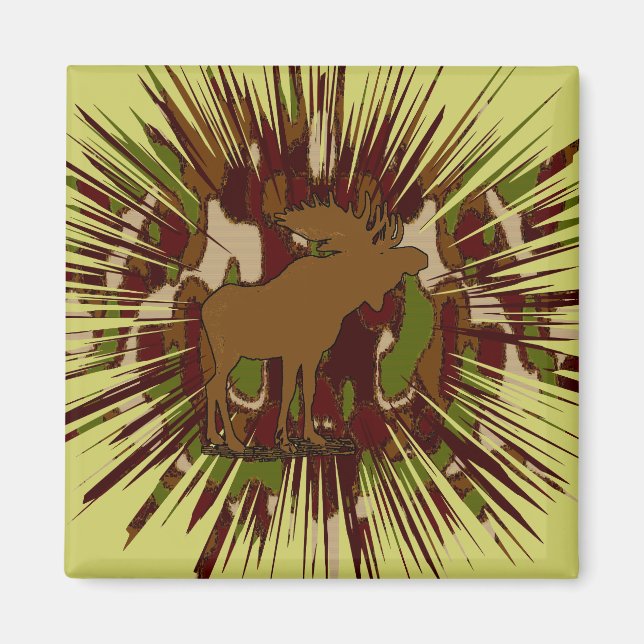 Camouflage Moose Break-out Camo Magnet (Framsidan)
