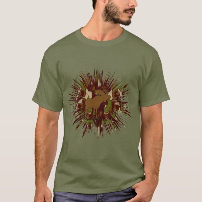 Camouflage Moose Break-out Camo Tee (Framsida)