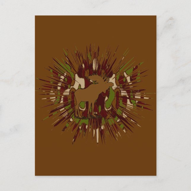 Camouflage Moose Break-out Camo Vykort (Framsida)