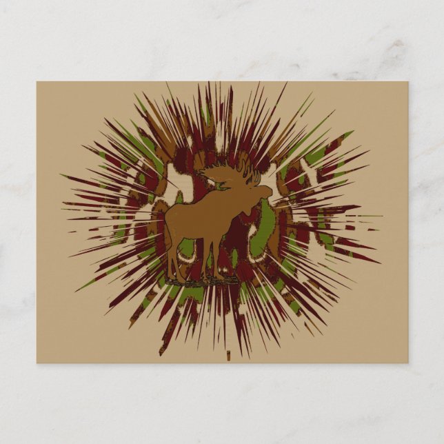 Camouflage Moose Break-out Camo Vykort (Framsida)