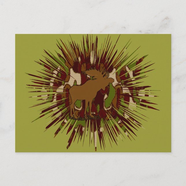 Camouflage Moose Break-out Camo Vykort (Framsida)