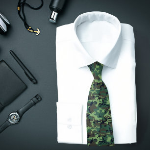 Camouflage Necktie Slips