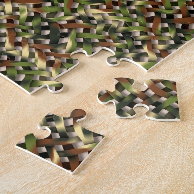Camouflage Net Jigszle Puzzle Pussel (Sidan)