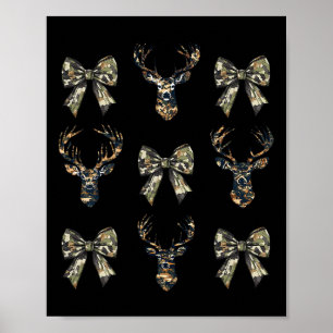 Camouflage Old Camo Bow Camo Coquette Bow Hjort Hu Poster