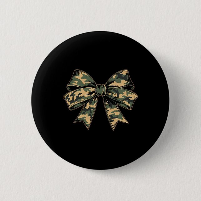 Camouflage Old Camo Bow Camo Coquette Bow Hunting Knapp (Framsida)