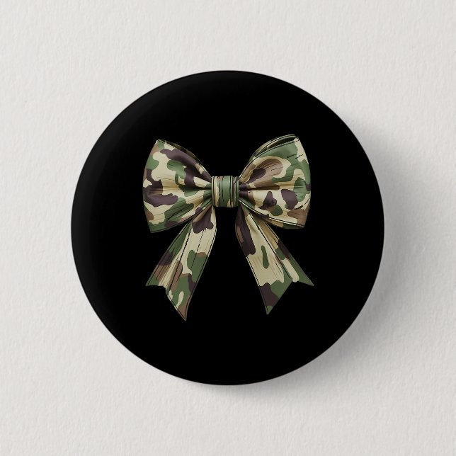 Camouflage Old Camo Bow Camo Coquette Bow Hunting Knapp (Framsida)