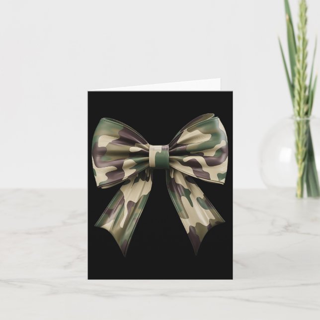Camouflage Old Camo Bow Camo Coquette Bow Hunting Kort (Framsida)