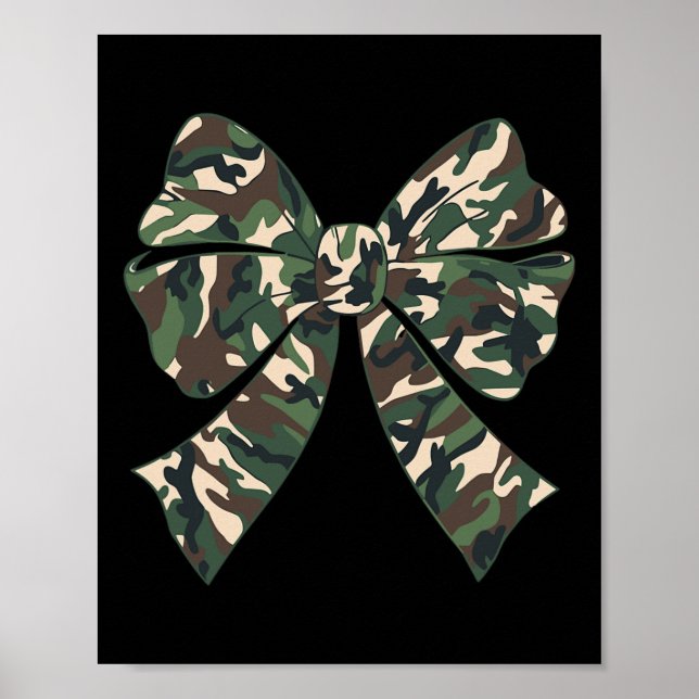 Camouflage Old Camo Bow Camo Coquette Bow Hunting Poster (Framsidan)