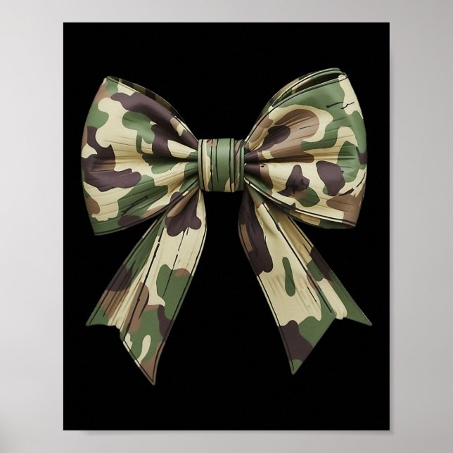 Camouflage Old Camo Bow Camo Coquette Bow Hunting Poster (Framsidan)