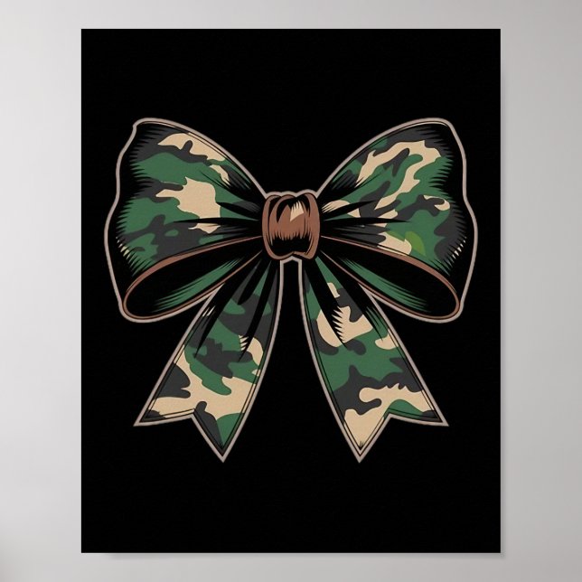 Camouflage Old Camo Bow Camo Coquette Bow Hunting Poster (Framsidan)
