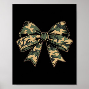 Camouflage Old Camo Bow Camo Coquette Bow Hunting Poster