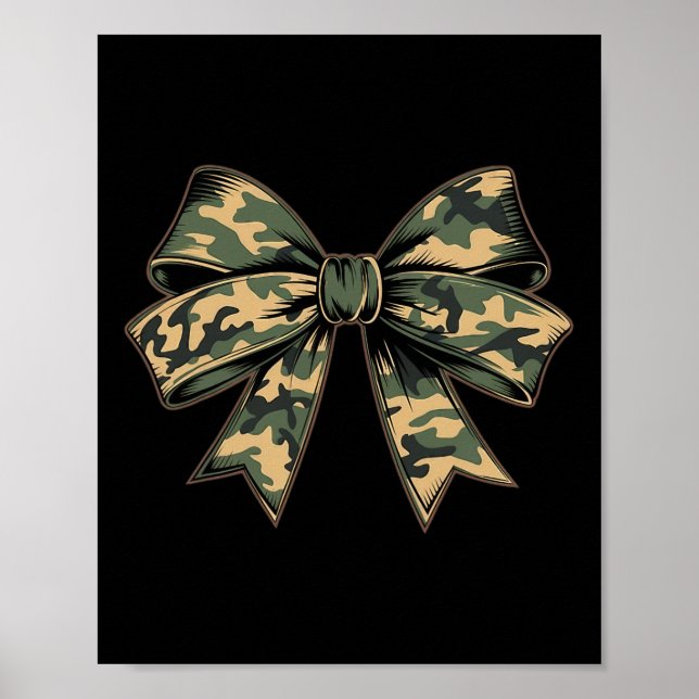Camouflage Old Camo Bow Camo Coquette Bow Hunting Poster (Framsidan)