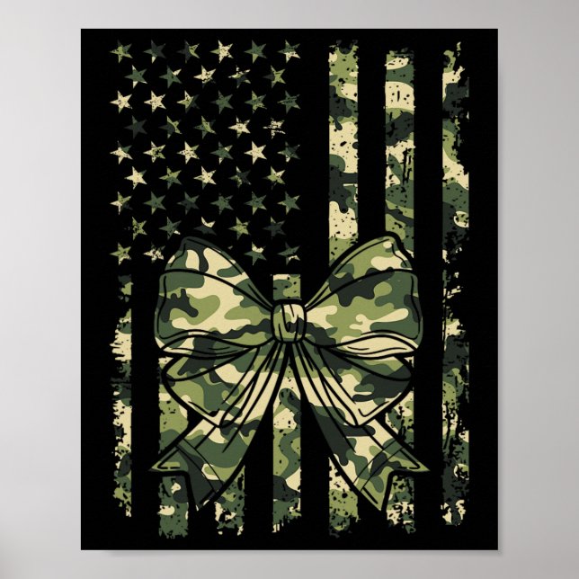 Camouflage Old Camo Bow Camo Coquette Bow Hunting Poster (Framsidan)