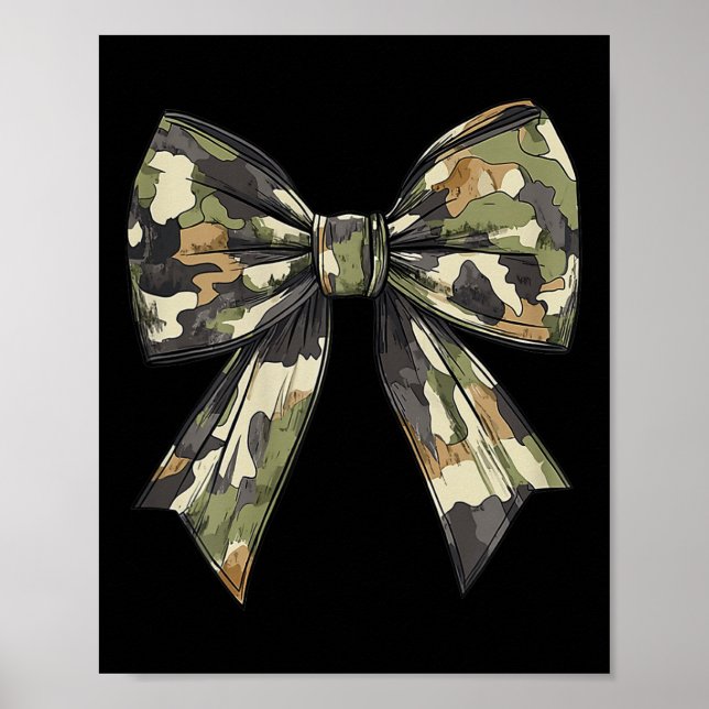 Camouflage Old Camo Bow Camo Coquette Bow Hunting Poster (Framsidan)