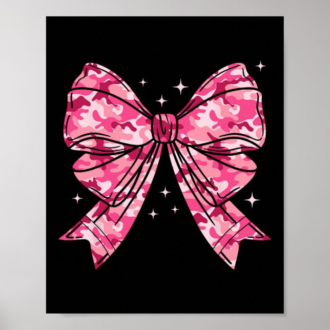 Camouflage Old Camo Bow Camo Coquette Bow Hunting Poster (Framsidan)