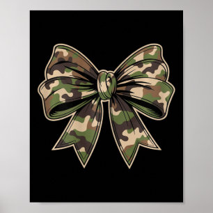 Camouflage Old Camo Bow Camo Coquette Bow Hunting Poster