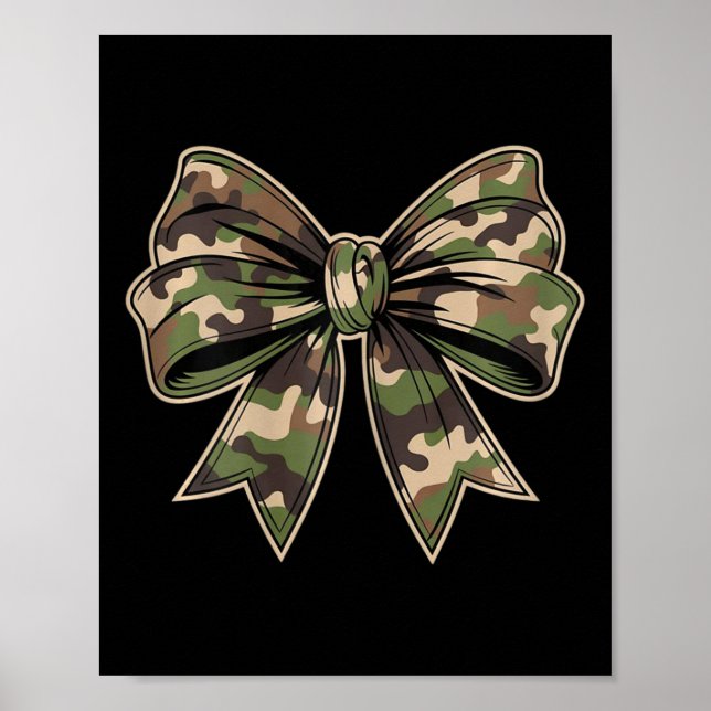 Camouflage Old Camo Bow Camo Coquette Bow Hunting Poster (Framsidan)
