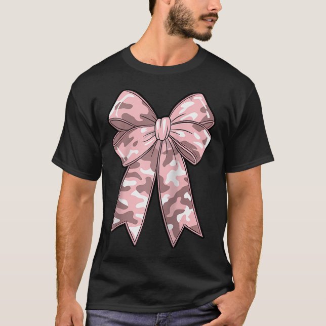 Camouflage Old Camo Bow Camo Coquette Bow Hunting T Shirt (Framsida)