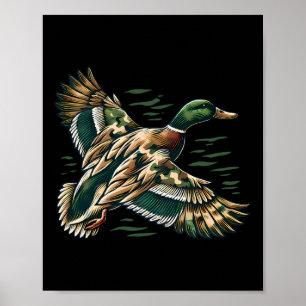Camouflage Old school Camo Coquette Bow Anka Hunti Poster