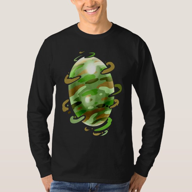 Camouflage Painted Easter Egg For Egg Hunt On East T Shirt (Framsida)