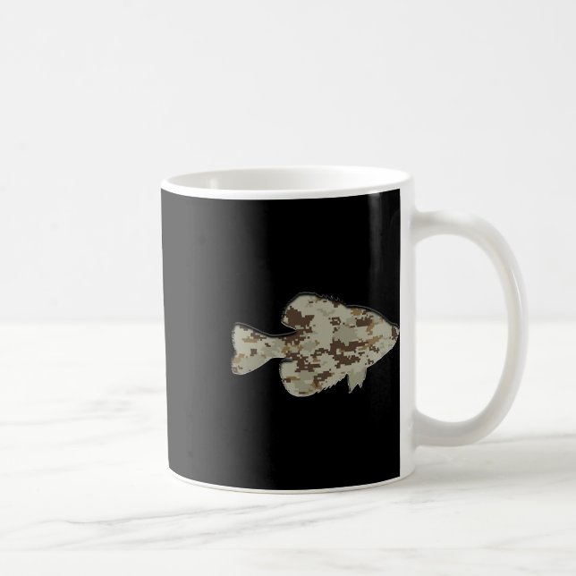Camouflage Pan Fish Silhouette Digital Camo Crappi Kaffemugg (Höger)