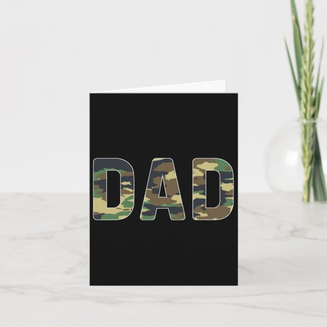 Camouflage Pappa Fars dag Kort (Framsida)