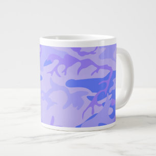 Camouflage Pastel Blue Abstrakt Mönster Jumbo Mugg