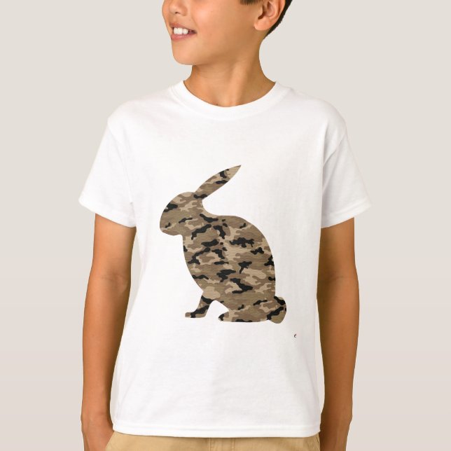 Camouflage Rabbit Silhouette Tee (Framsida)