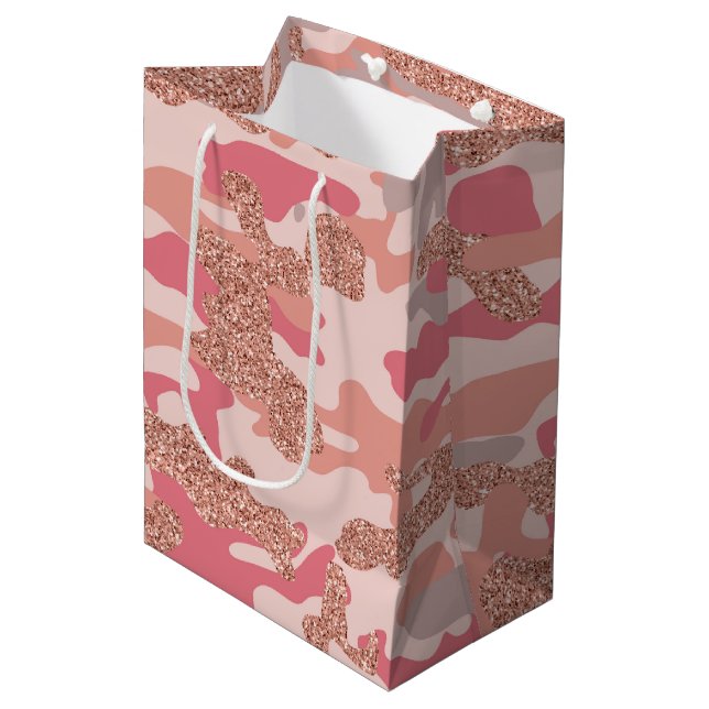 Camouflage Ro Guld  Rosa Camo Army Mönster (Framsidan Vinklad)