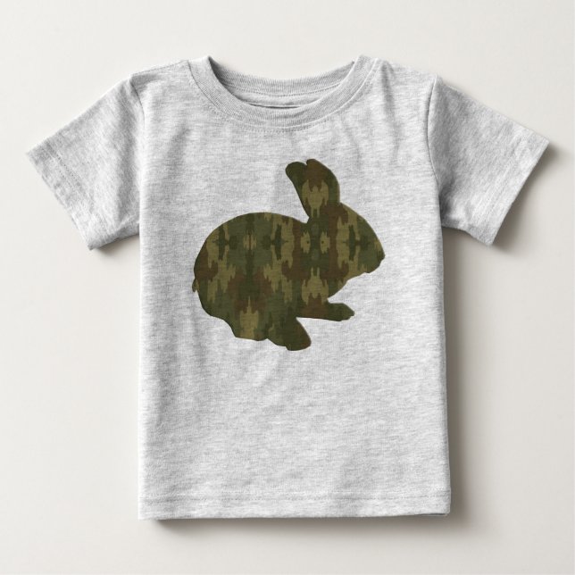 Camouflage Silhouette Påskhare Shirt T (Framsida)