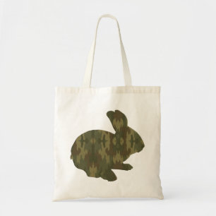 Camouflage Silhouette Påskhare Tote Bag Tygkasse