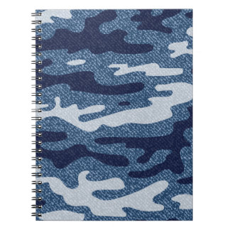 Camouflage Spoted Denim Jeans Mönster Anteckningsbok