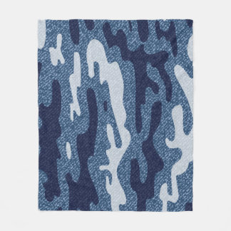 Camouflage Spoted Denim Jeans Mönster Fleecefilt