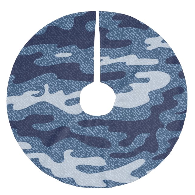 Camouflage Spoted Denim Jeans Mönster Julgransmatta Borstad Polyester (Framsidan)
