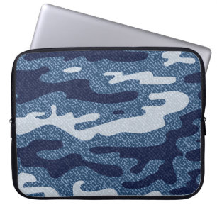 Camouflage Spoted Denim Jeans Mönster Laptop Fodral