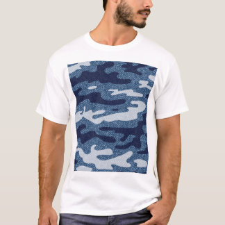 Camouflage Spoted Denim Jeans Mönster T Shirt