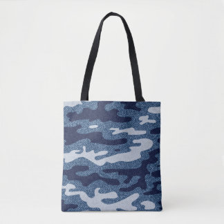 Camouflage Spoted Denim Jeans Mönster Tygkasse