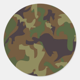 Camouflage Sticker Runt Klistermärke