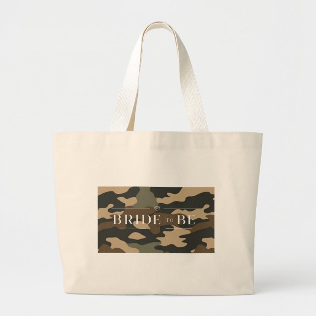 Camouflage Tote Bag Jumbo Tygkasse (Framsidan)