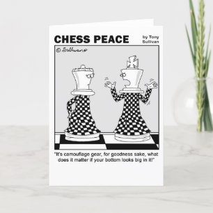 Camouflage-växeln Chess Peace tecknad Kort