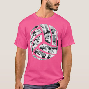 Camouflage Volleyball Älskare Player Fläkt Cute Ca T Shirt