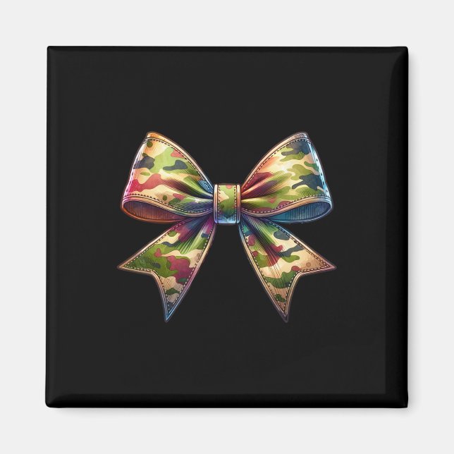 Camouflage Womens Coquette Bow Camo Bow Hunting Magnet (Framsidan)