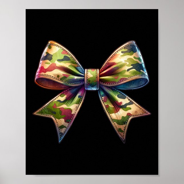 Camouflage Womens Coquette Bow Camo Bow Hunting Poster (Framsidan)