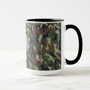 Camouflage Woodland Forest Heart på Camo Mugg