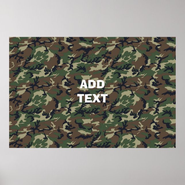 Camouflage Woodland Poster (Framsidan)